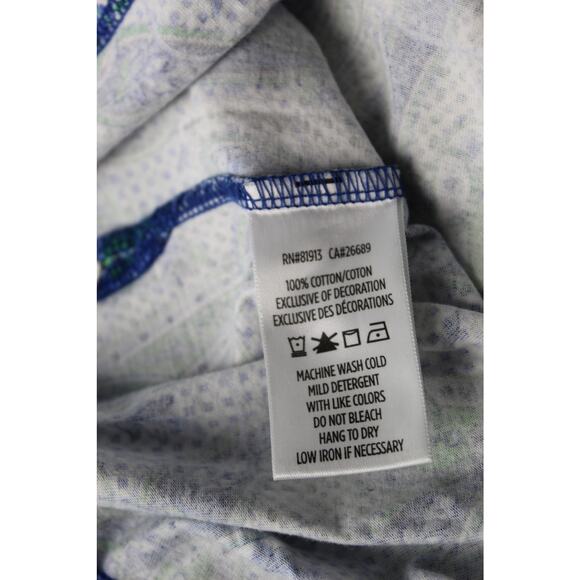 Robert Graham Polo Shirt Paisley Blue Green Classic Fit Luxury Men's XS - Picture 6 of 10